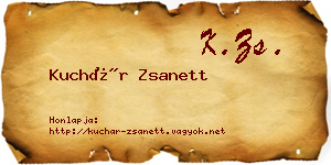 Kuchár Zsanett névjegykártya